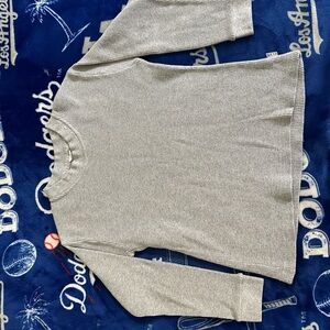 PRO CLUB Gray Ribbed Knit Sweater